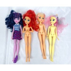 My Little Pony Equestria Girl Dolls Twilight Sparkle Applejack Fluttershy Sunset